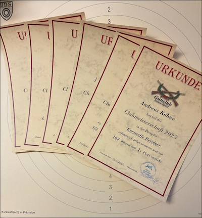 Clubmeisterschaft Kurzwaffe